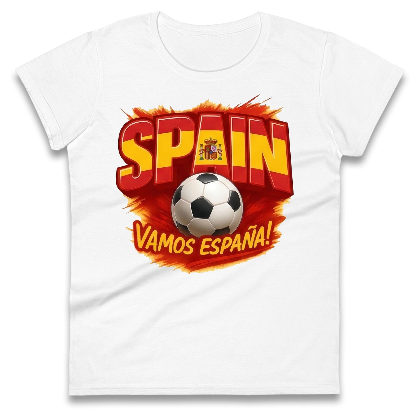 Spain Retro World Cup Ladies T Shirt