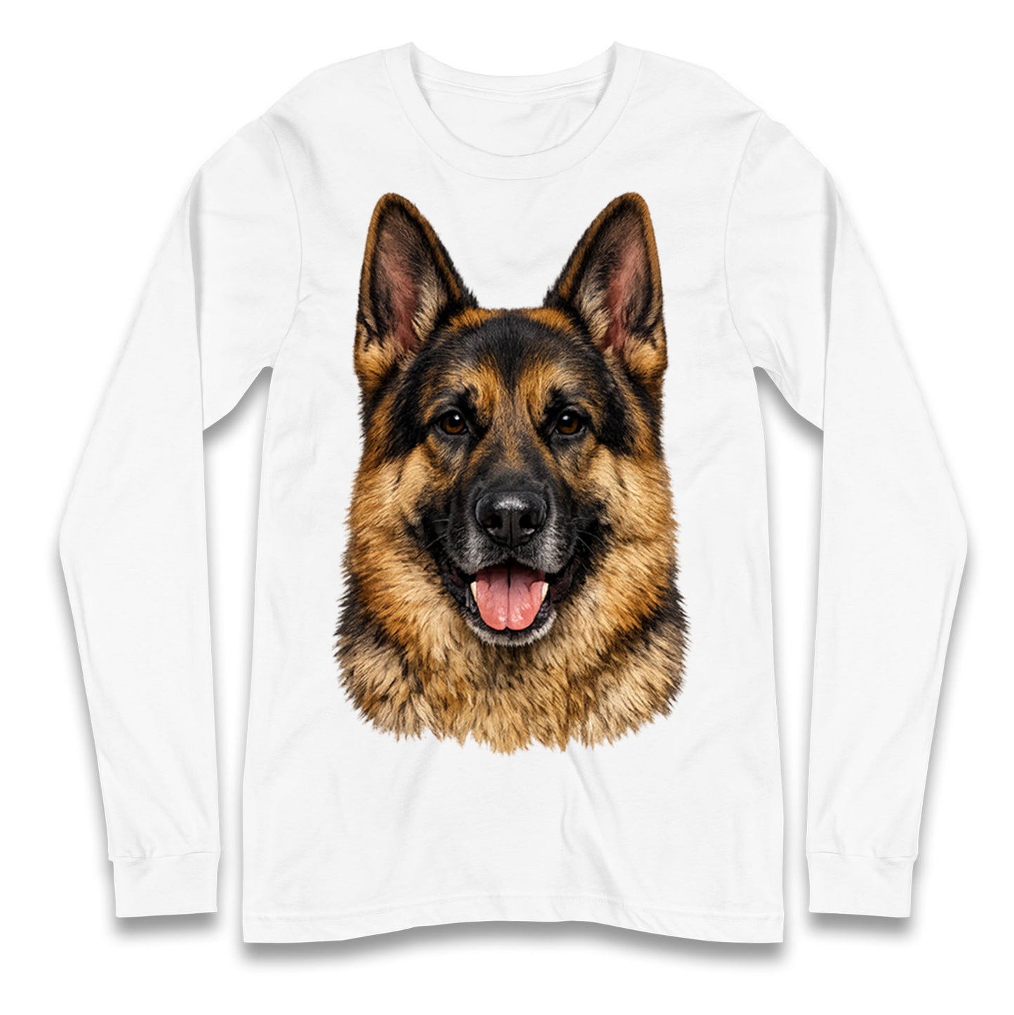 German Shepherd Dog Face Longsleeve T Shirt