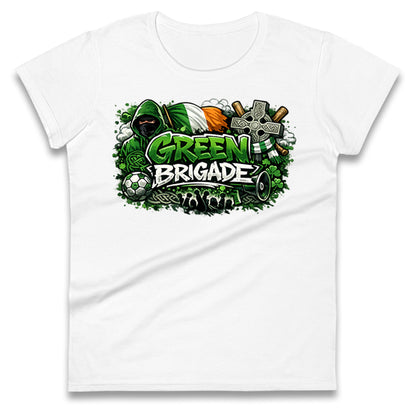 Celtic Green Brigade Football Ladies T Shirt 