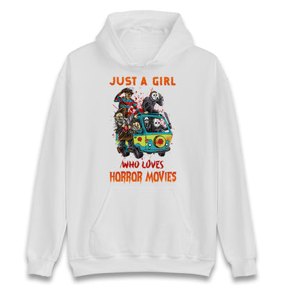 Just A Girl Who Loves Horror Movies Halloween Hoodie
