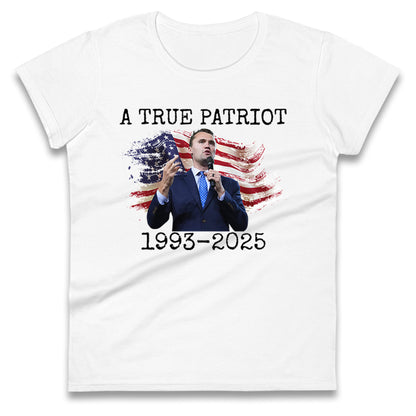 Charlie Kirk Tribute Ladies T Shirt
