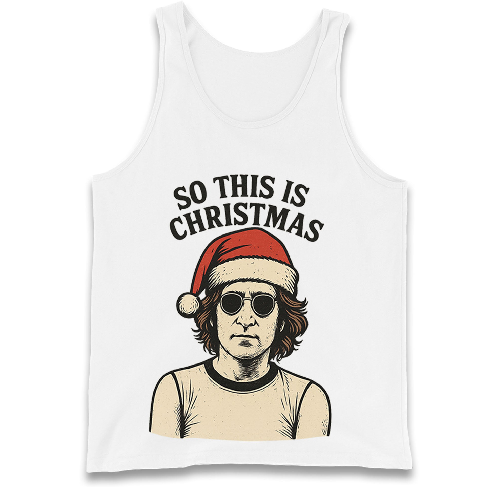 Christmas John Lennon Christmas Tank Top