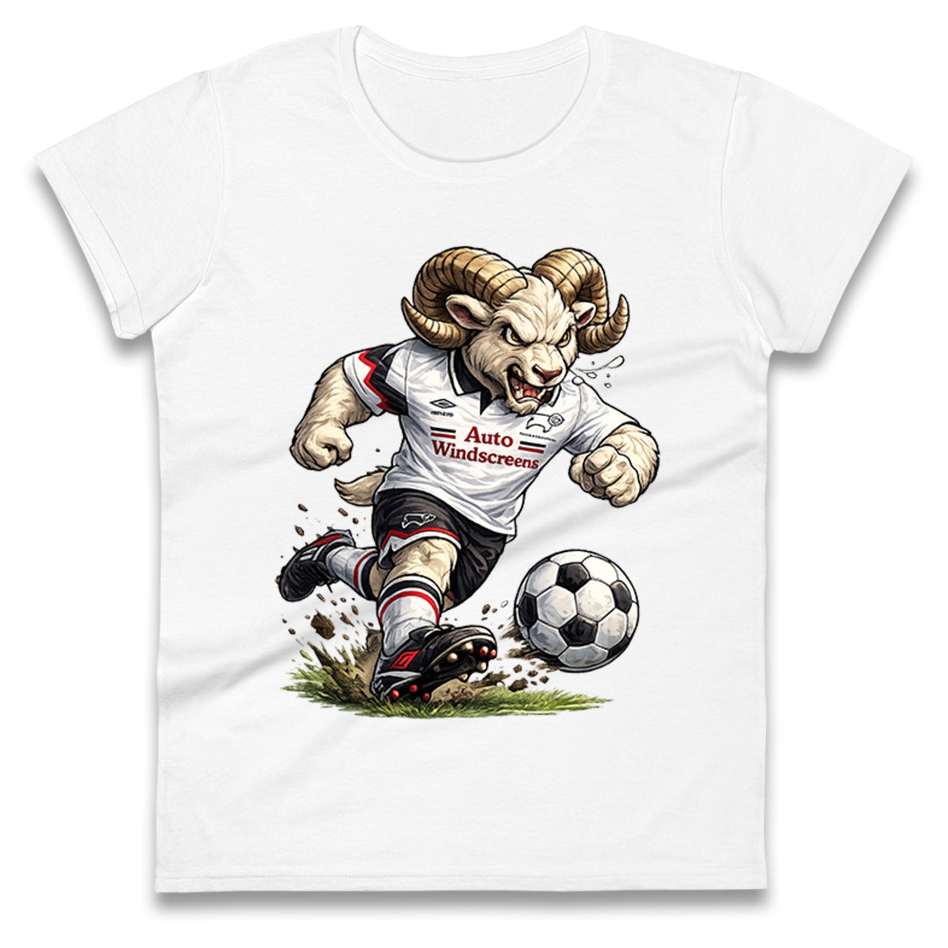Old School Derby County Ladies T Shirt