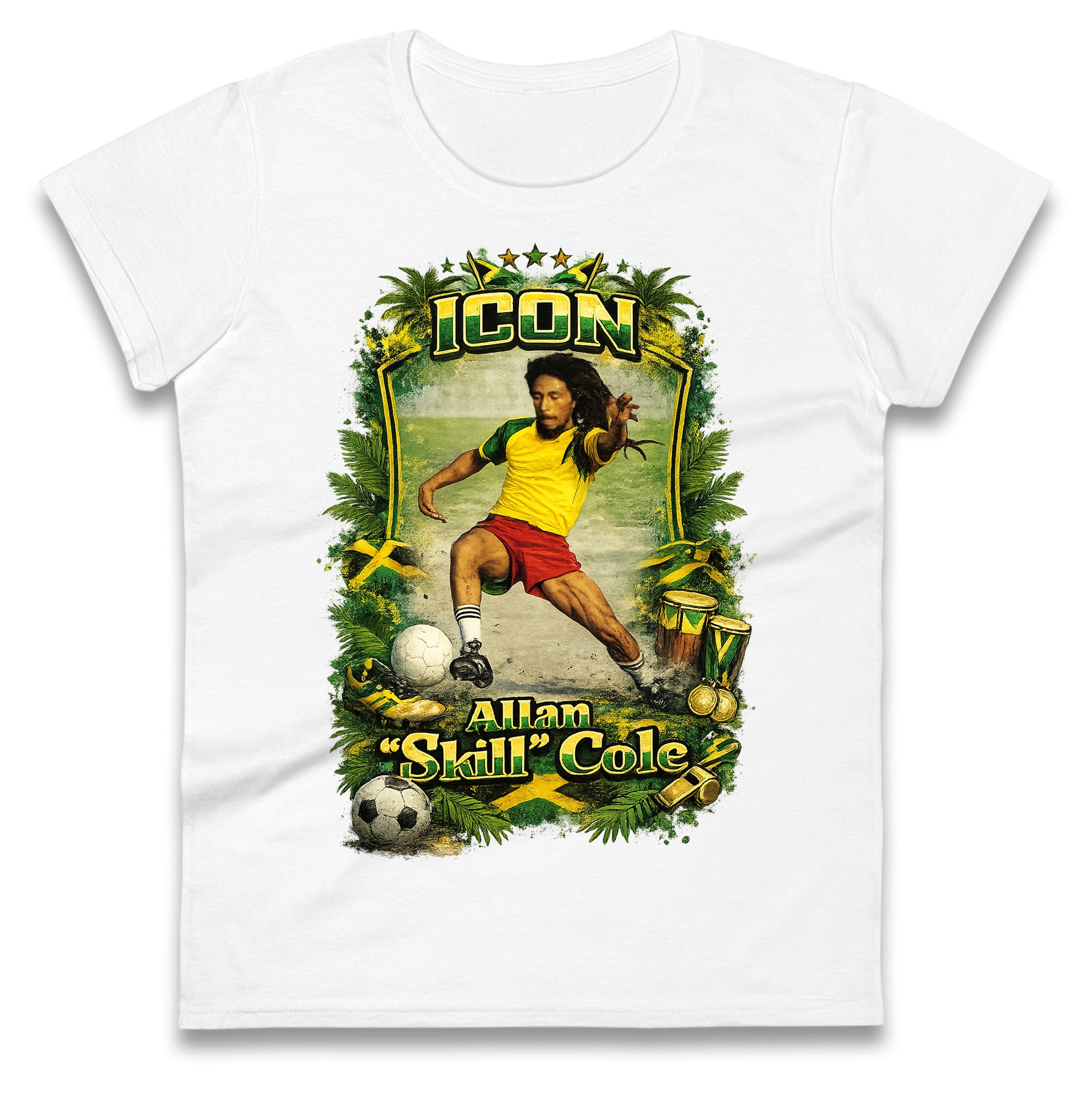 Jamaica Football Ladies T Shirt