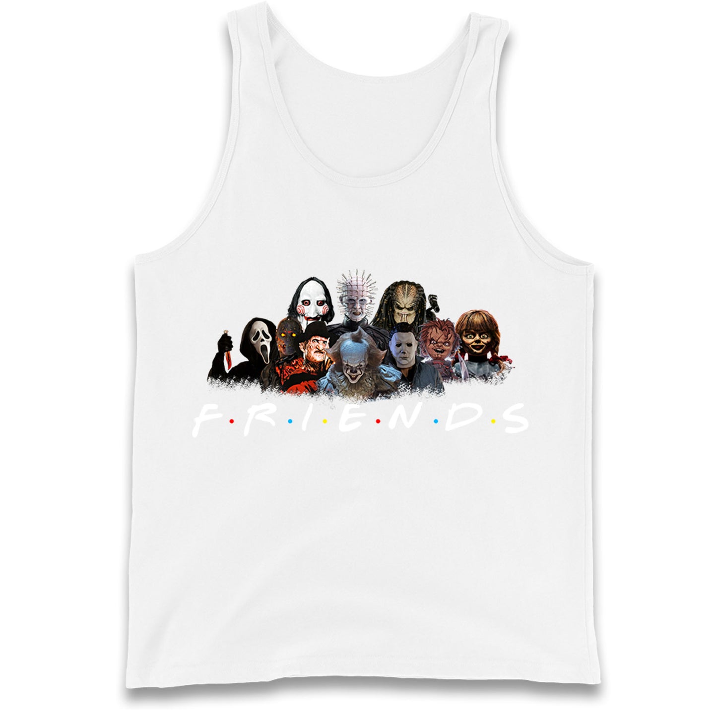 Horror Characters Friends Halloween Tank Top