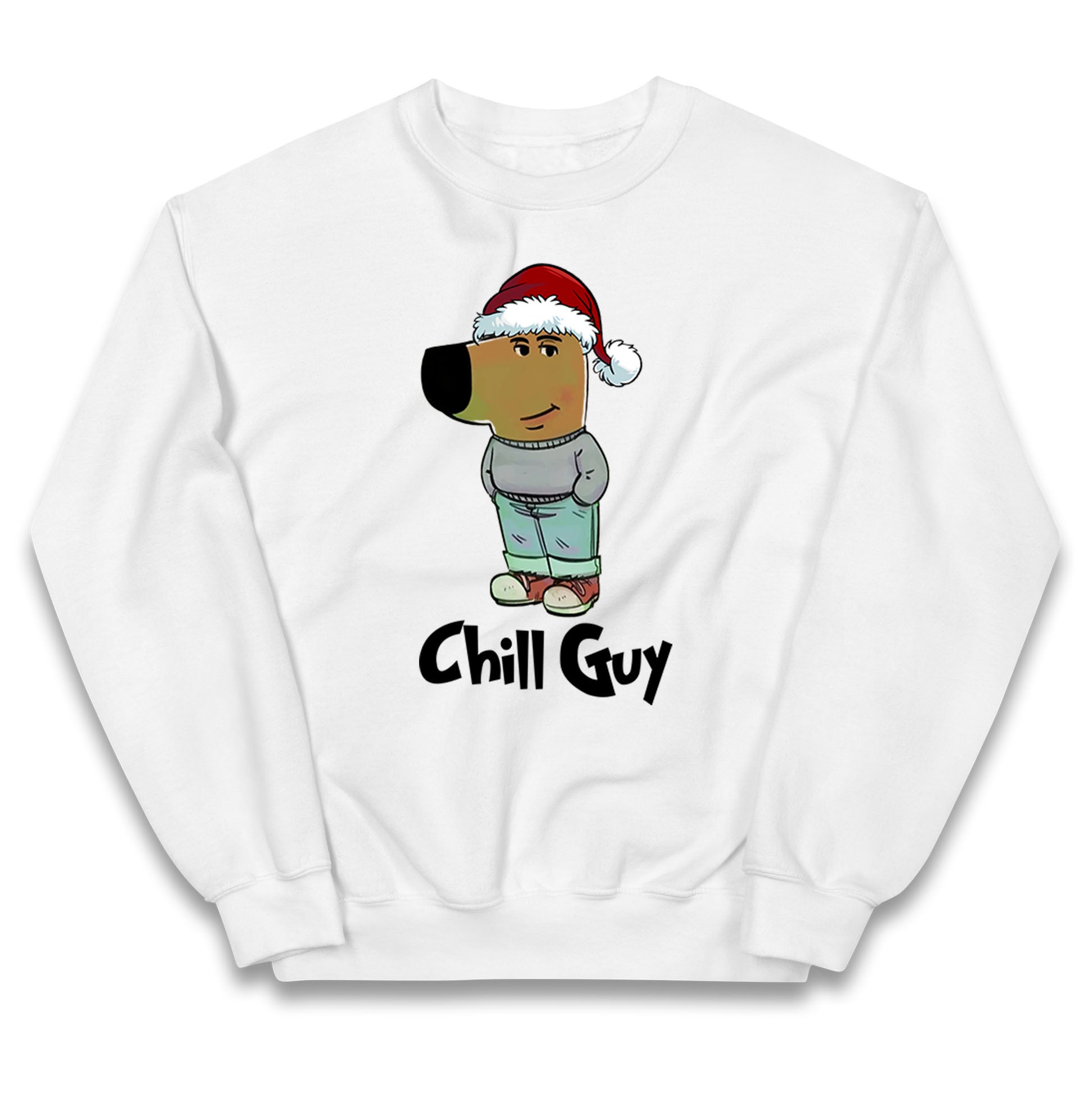 chill guy christmas jumper