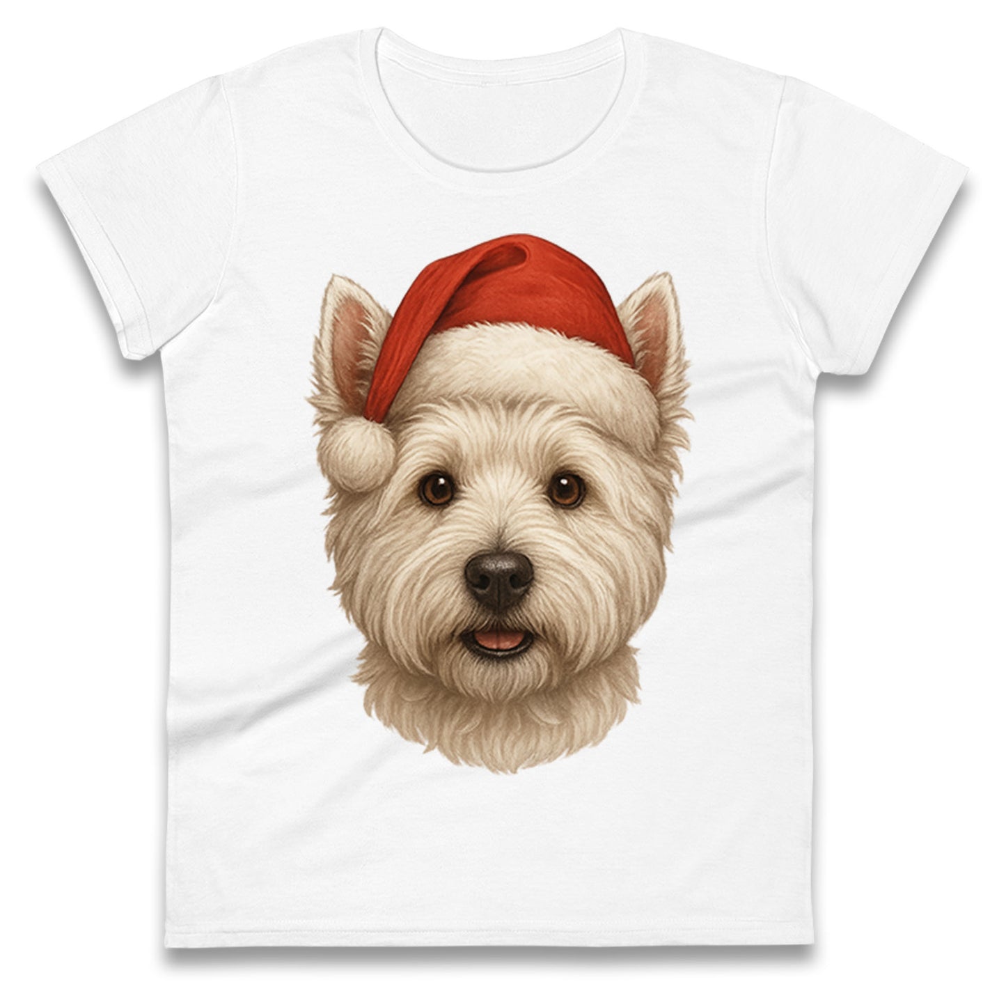 West Highland White Terrier Christmas Ladies T Shirt 
