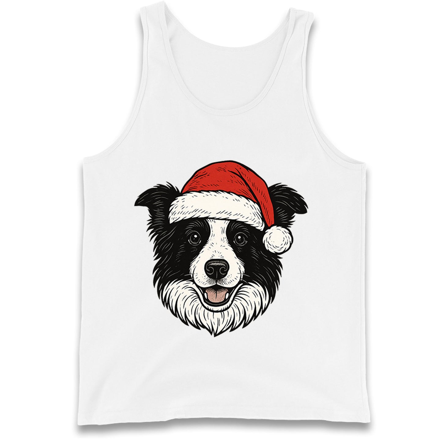 Border Collie Christmas Tank Top