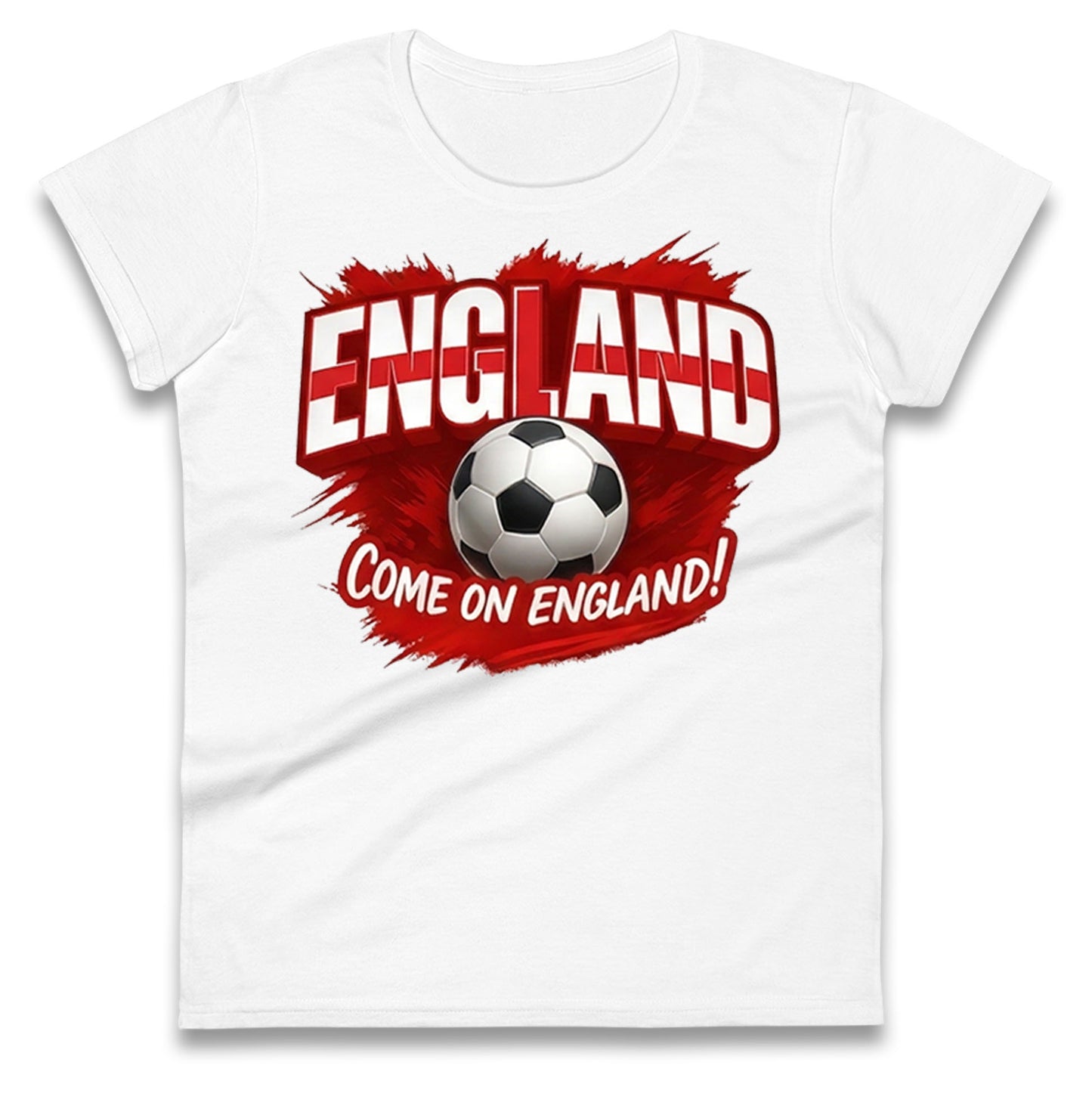 England Retro World Cup Ladies T Shirt 