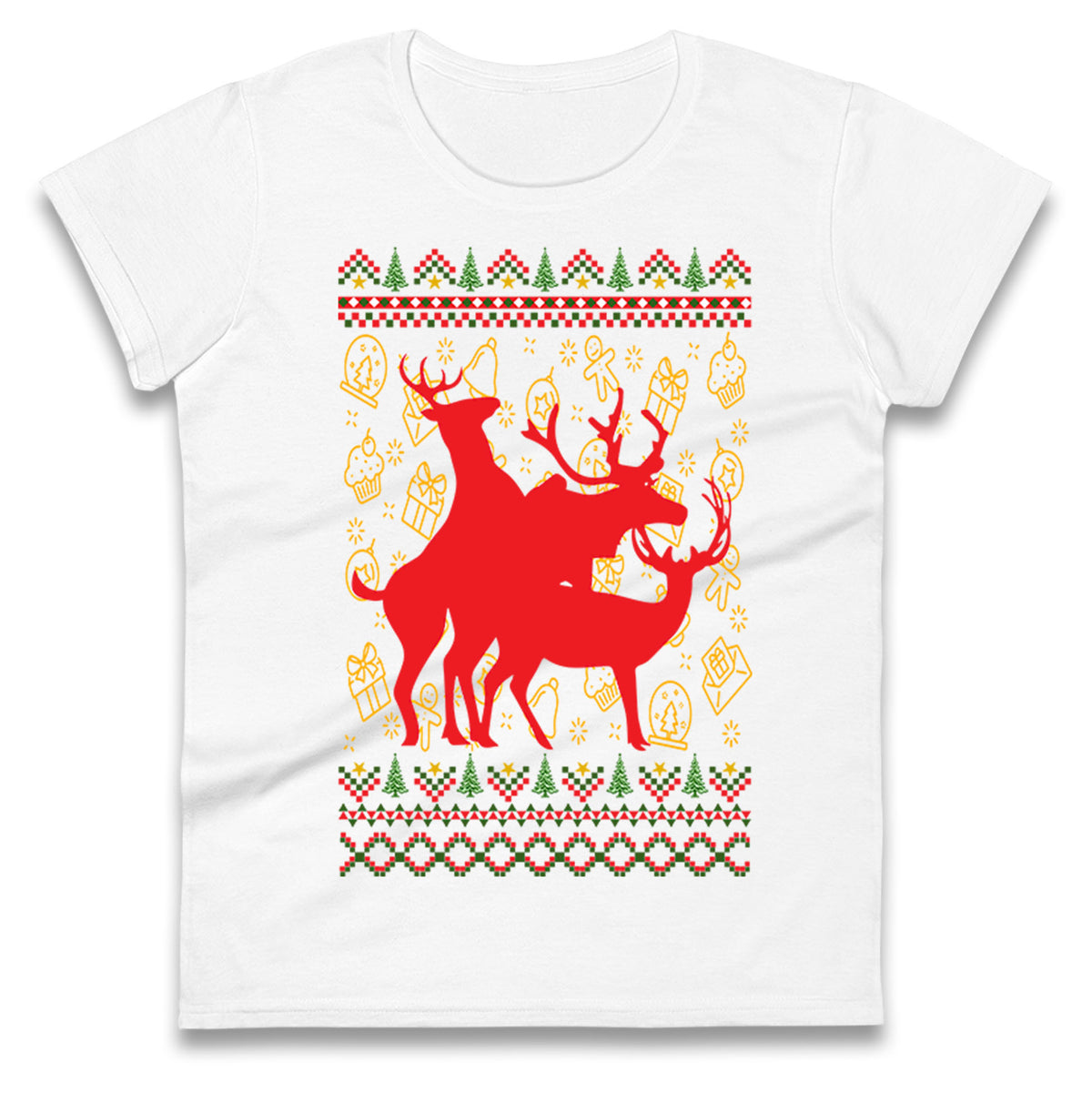 Reindeer Making Fun Christmas T Shirt