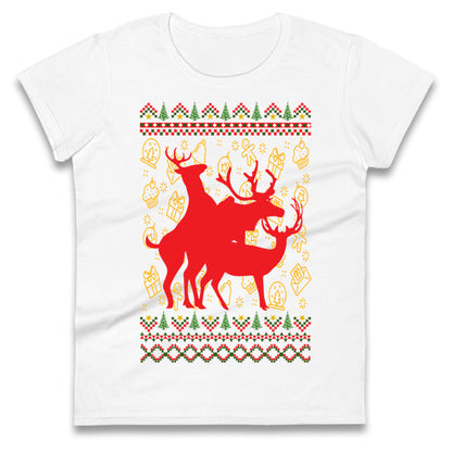 Reindeer Making Fun Christmas T Shirt