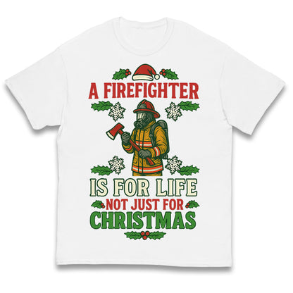 Firefighter Christmas Kids T Shirt