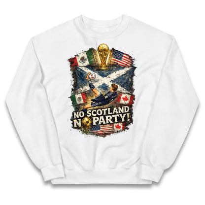 No Scotland No Party World Cup 2026 Kids Jumper