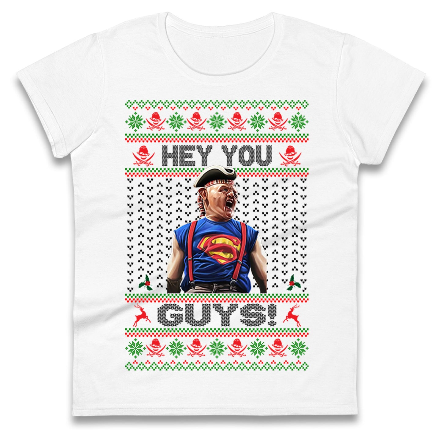 Goonies Sloth Christmas Ladies T Shirt