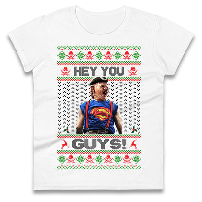 Goonies Sloth Christmas Ladies T Shirt