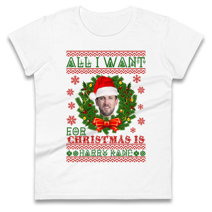 harry kane christmas womens t shirt