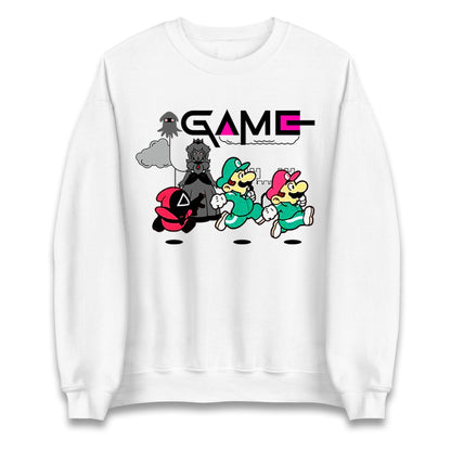 squid game super mario sweatshirt