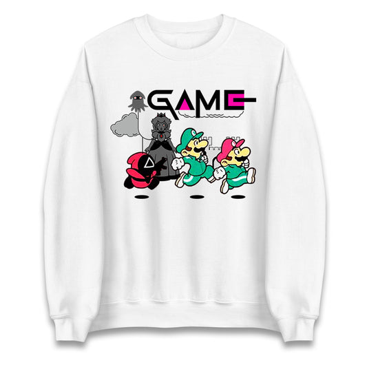 squid game super mario sweatshirt