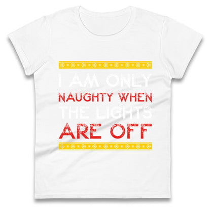naughty christmas womens t shirt