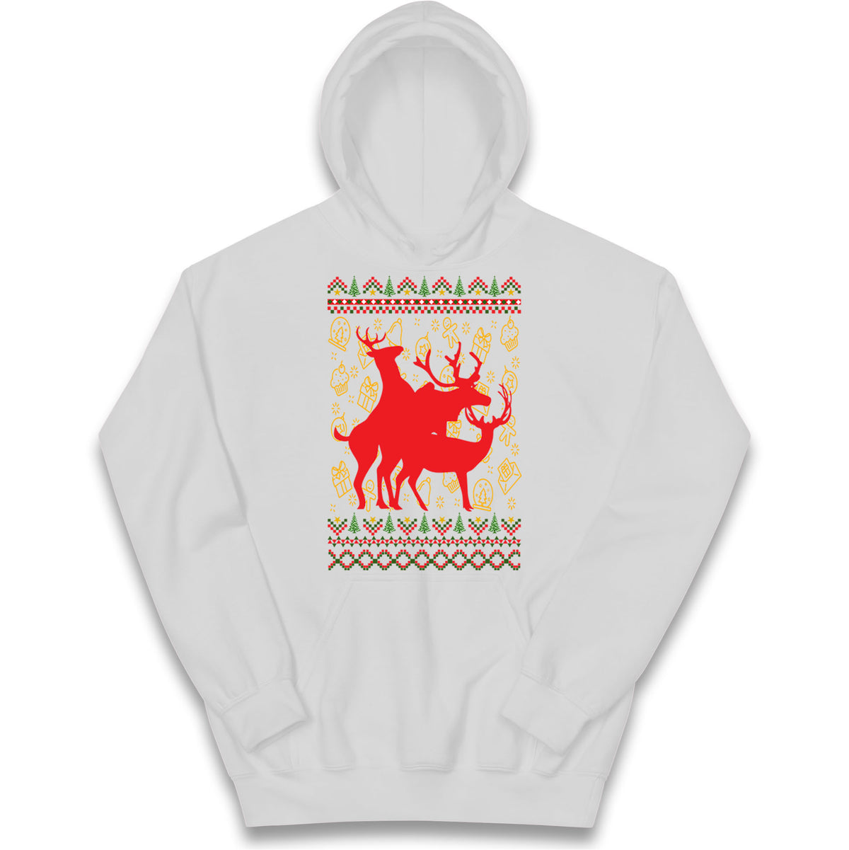 Reindeer Making Fun Christmas Hoodie