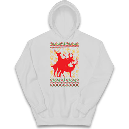 Reindeer Making Fun Christmas Hoodie