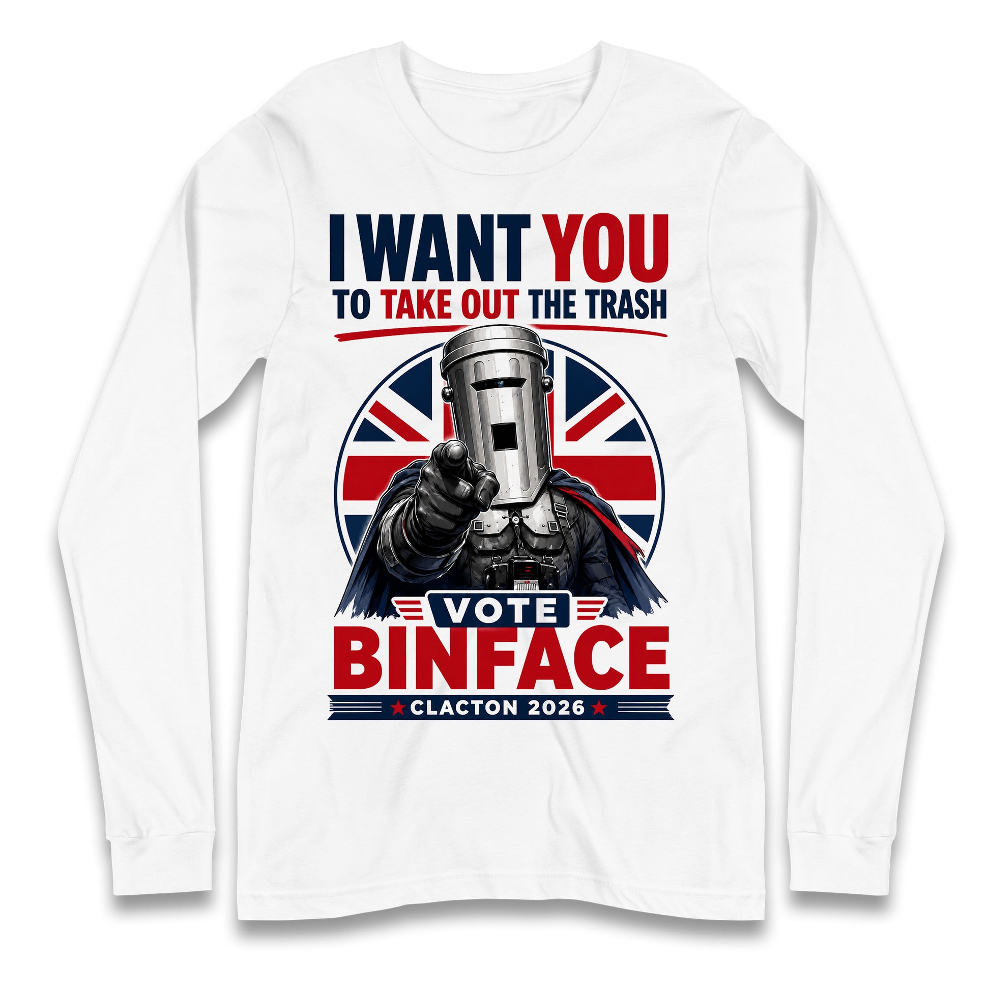 Vote Count Binface Clacton-On-Sea 2026 Longsleeve T Shirt