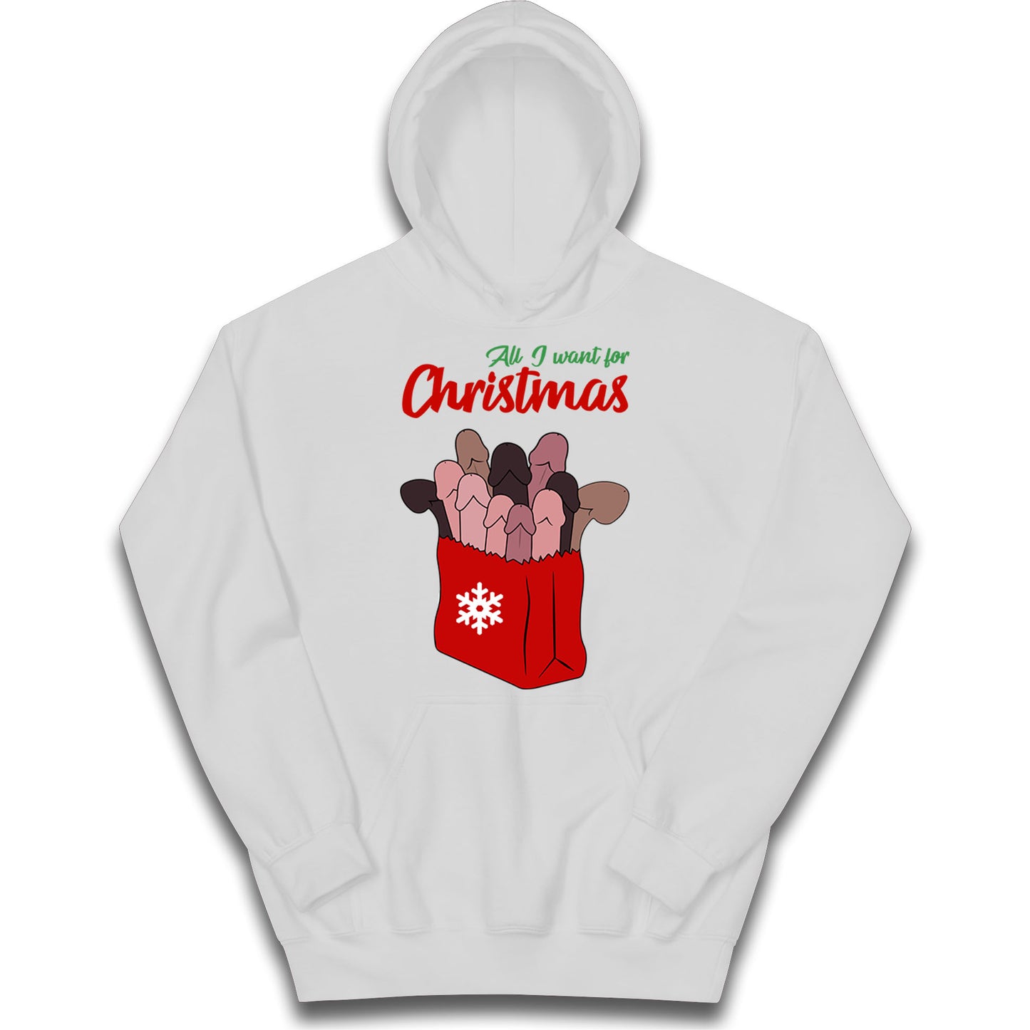 All I Want For Christmas Santa Bag Funny Hoodie