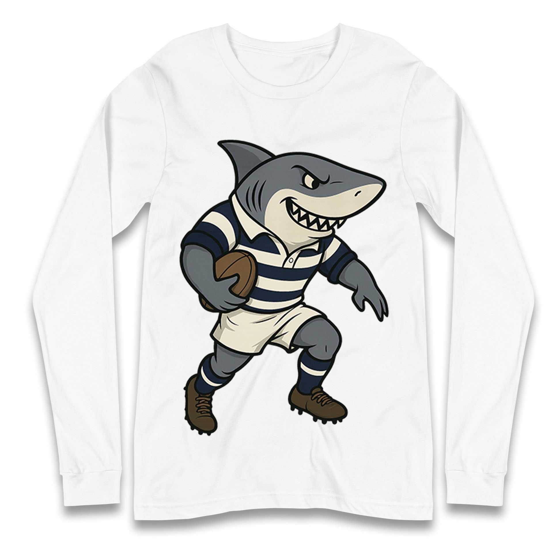 Retro Sale Sharks Rugby Union Longsleeve T Shirt
