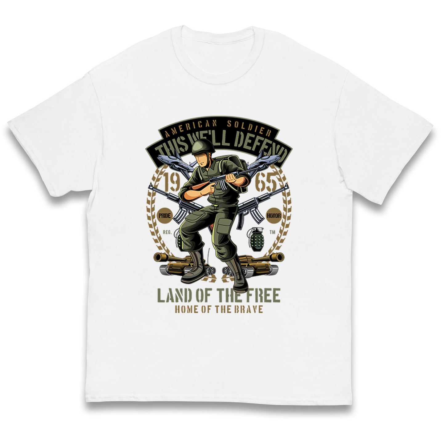 American Soldier Kids T Shirt