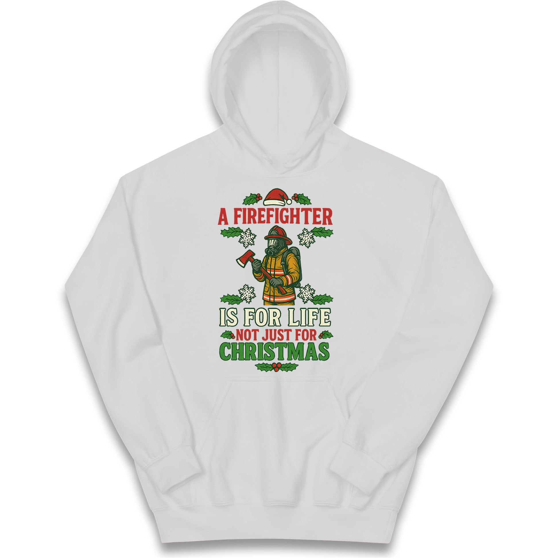 Firefighter Christmas Kids Hoodie