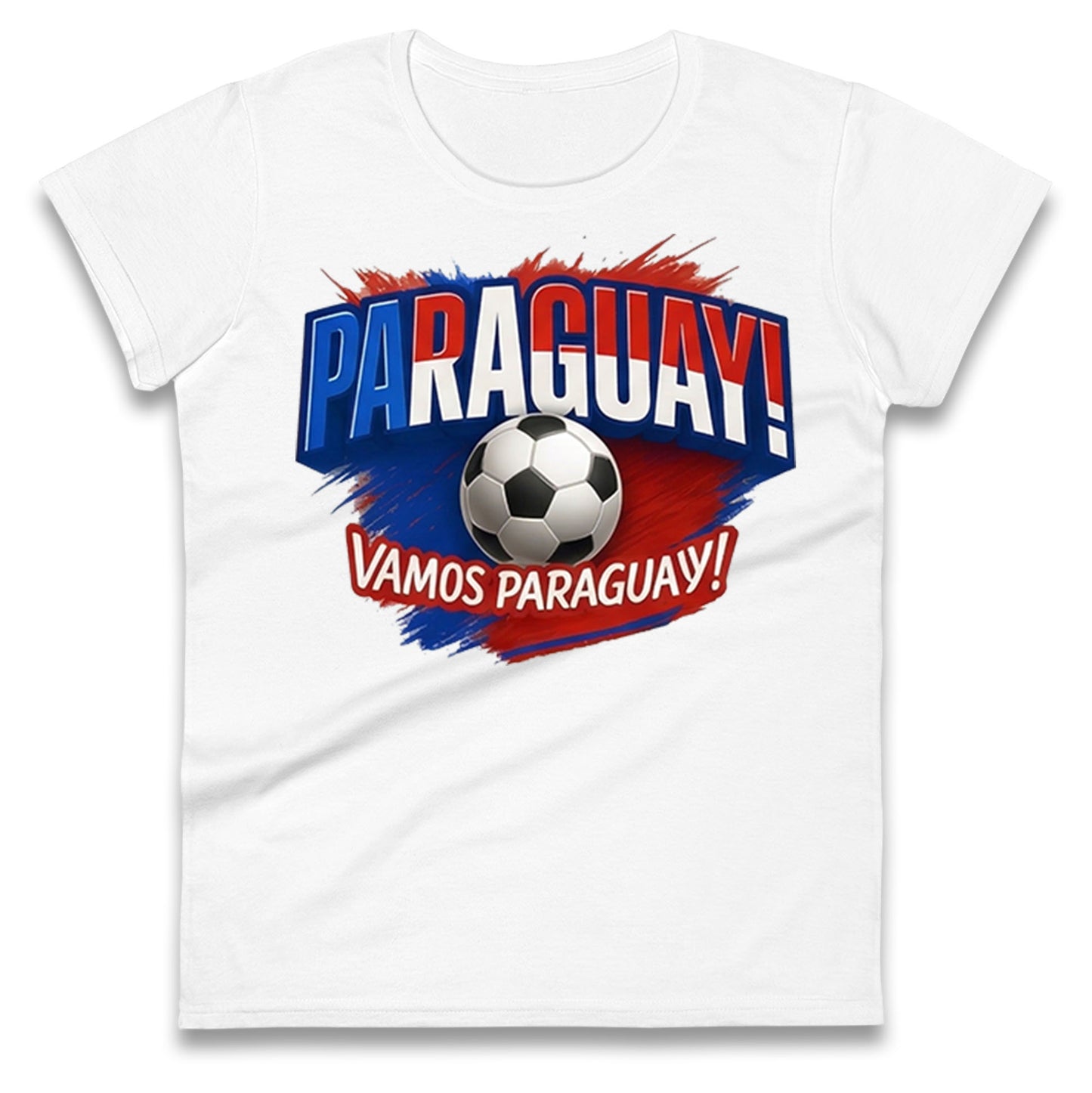 Paraguay Retro World Cup Ladies T Shirt 