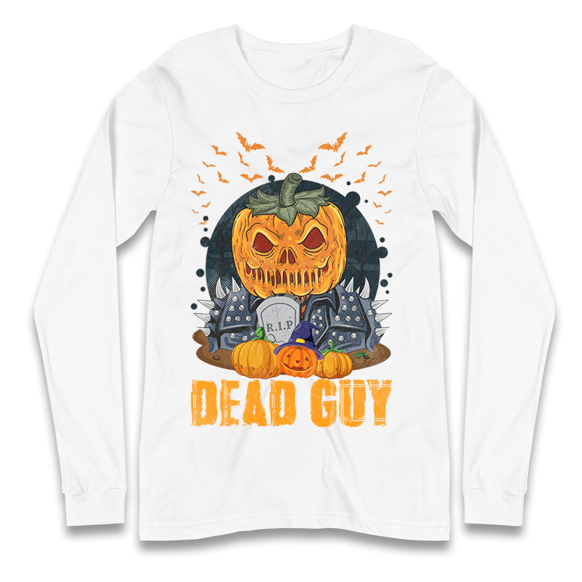 Scary Pumpkin Dead Guy Halloween T Shirt
