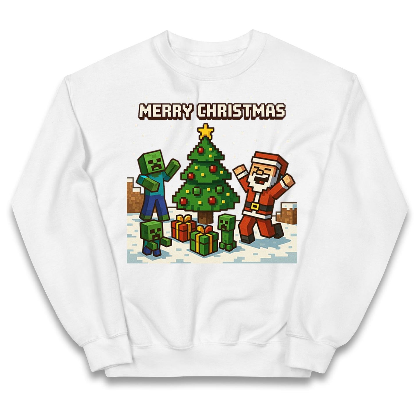 Minecraft Merry Christmas Kids Jumper

