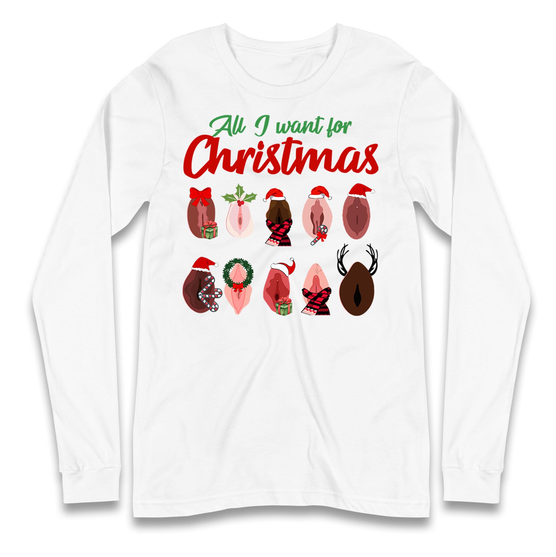 All I Want For Christmas Vagina Funny T Shirt