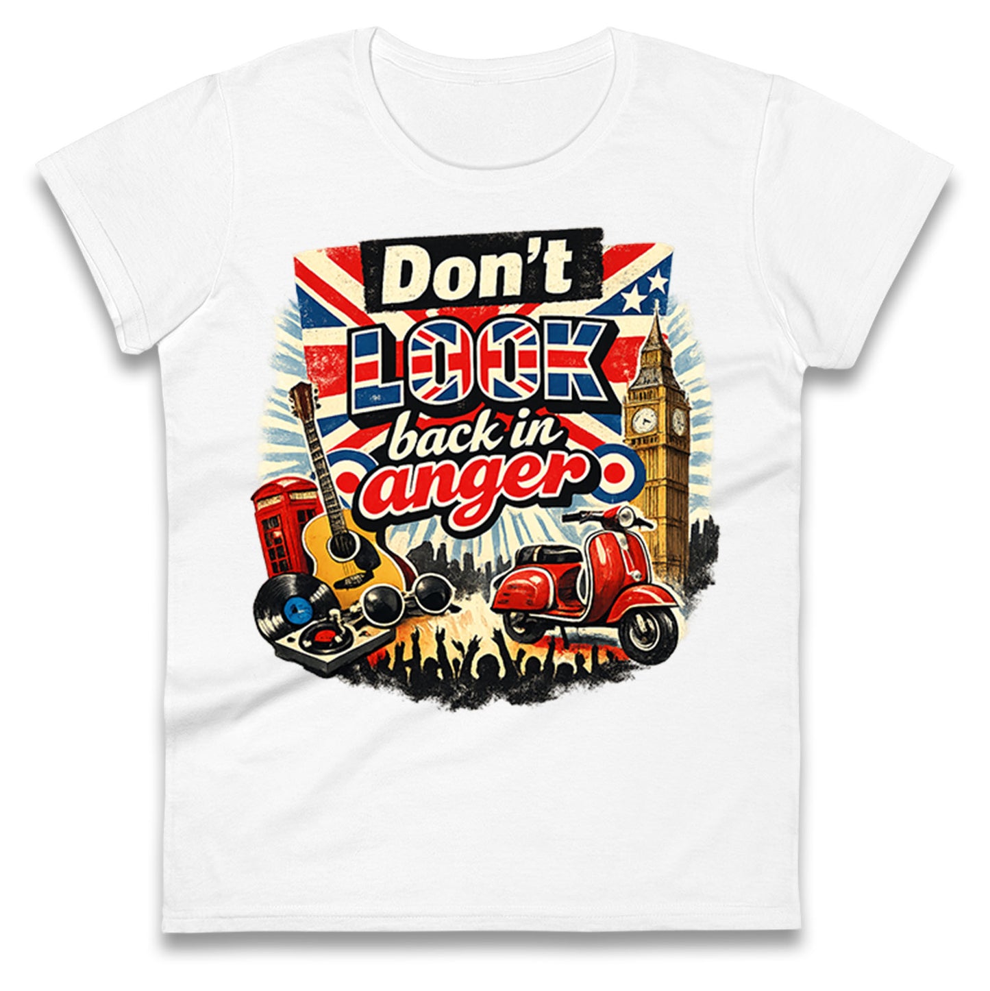 Don't Look Back In Anger Ladies T Shirt