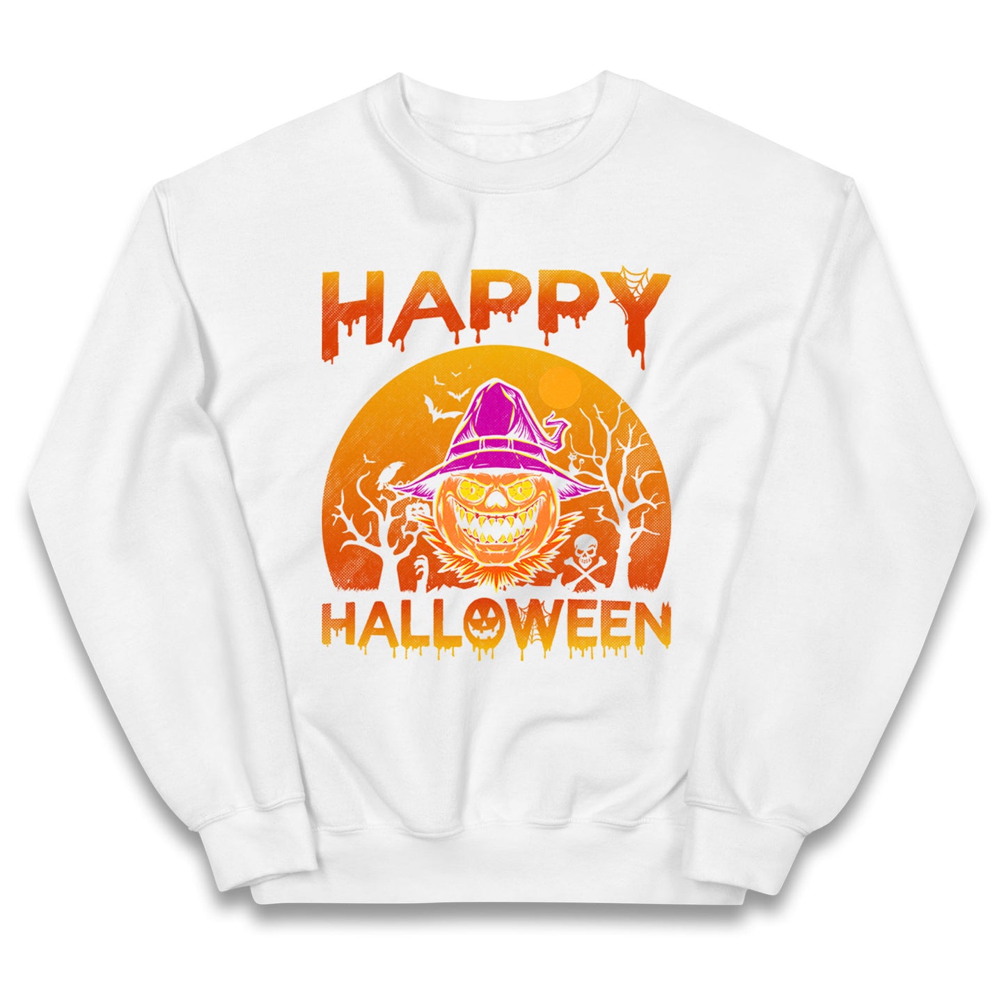 Happy Halloween Pumpkin Witch  Jumper
