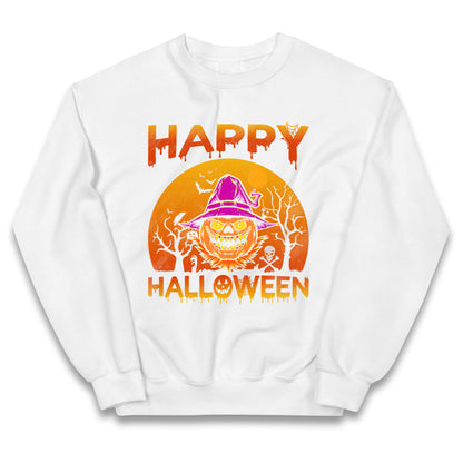 Happy Halloween Pumpkin Witch  Jumper
