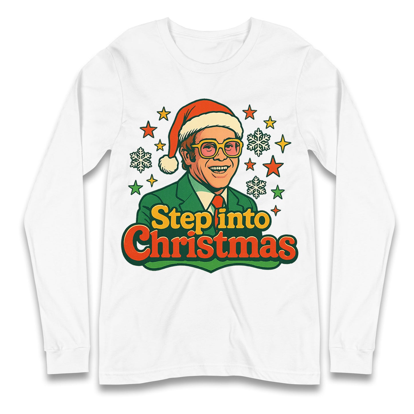 Elton John Christmas Longsleeve T Shirt