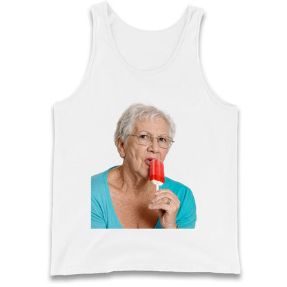 Grandma Licking Lollipop Seductively Tank Top
