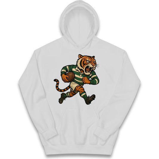 Retro Leicester Tigers Rugby Union Kids Hoodie 