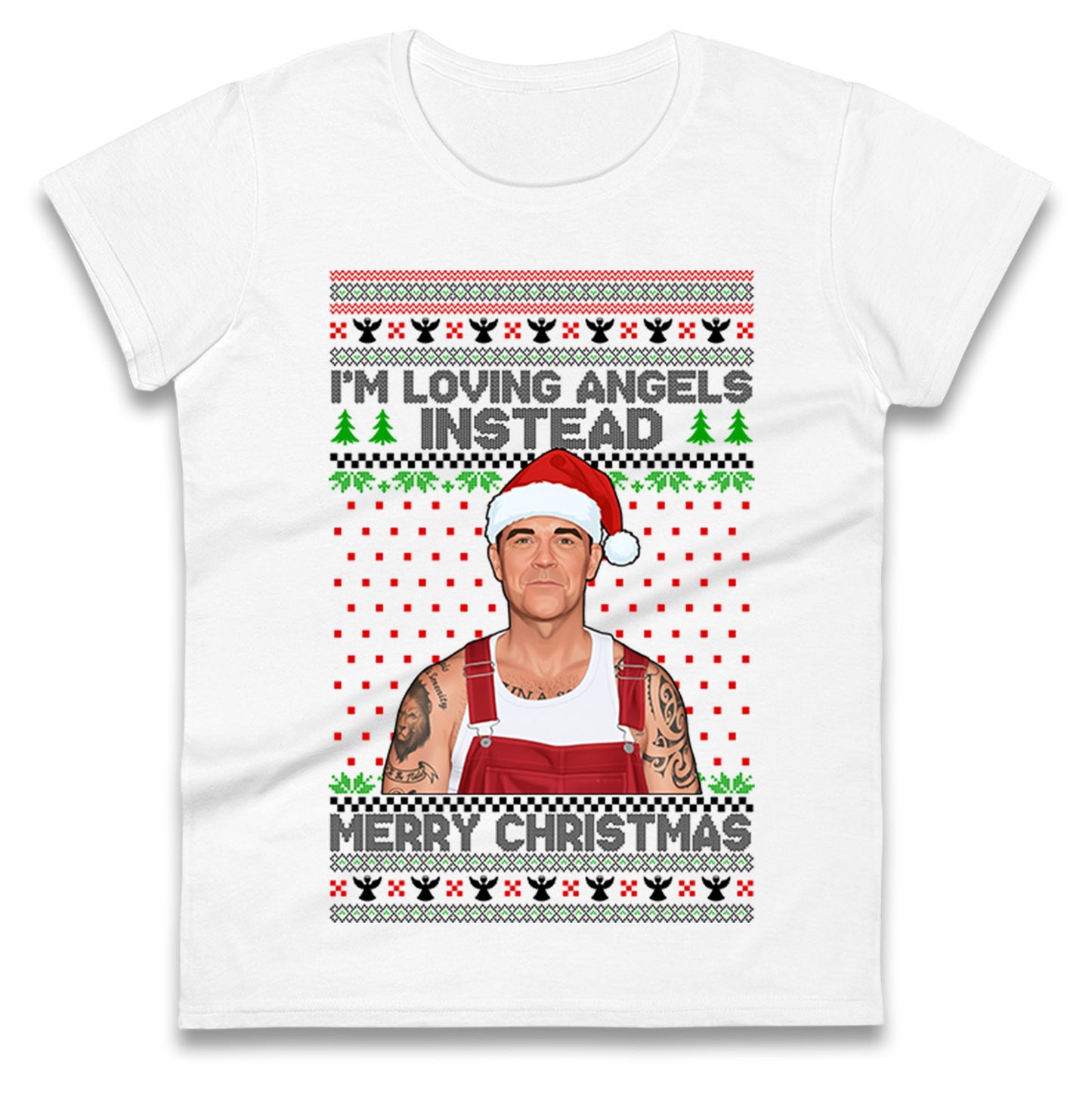Robbie Williams Christmas Ladies T Shirt