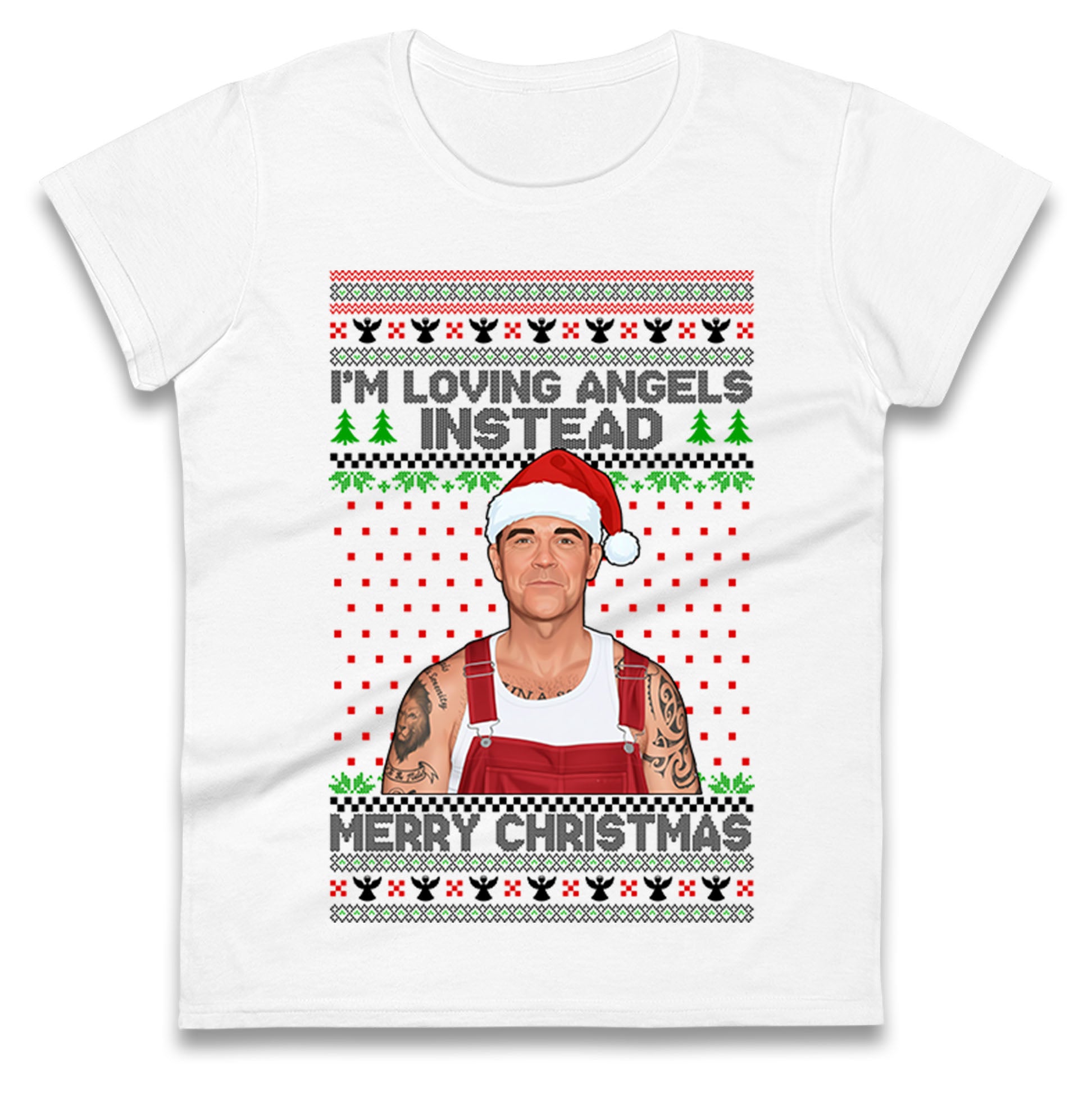 Robbie Williams Christmas Ladies T Shirt