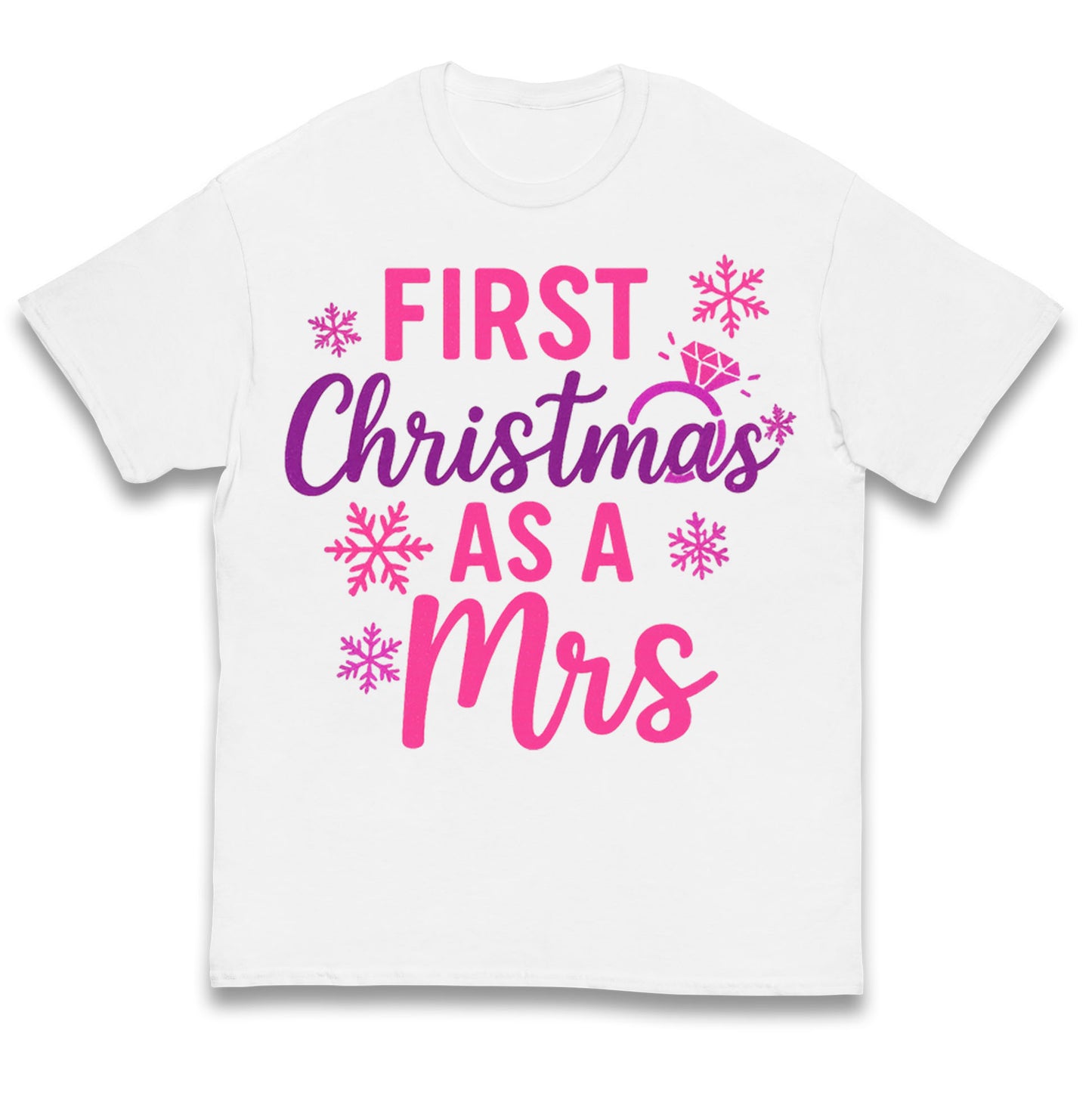 First Christmas As A Mrs Kids T Shirt