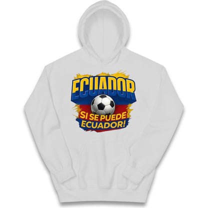 Ecuador Retro World Cup Kids Hoodie