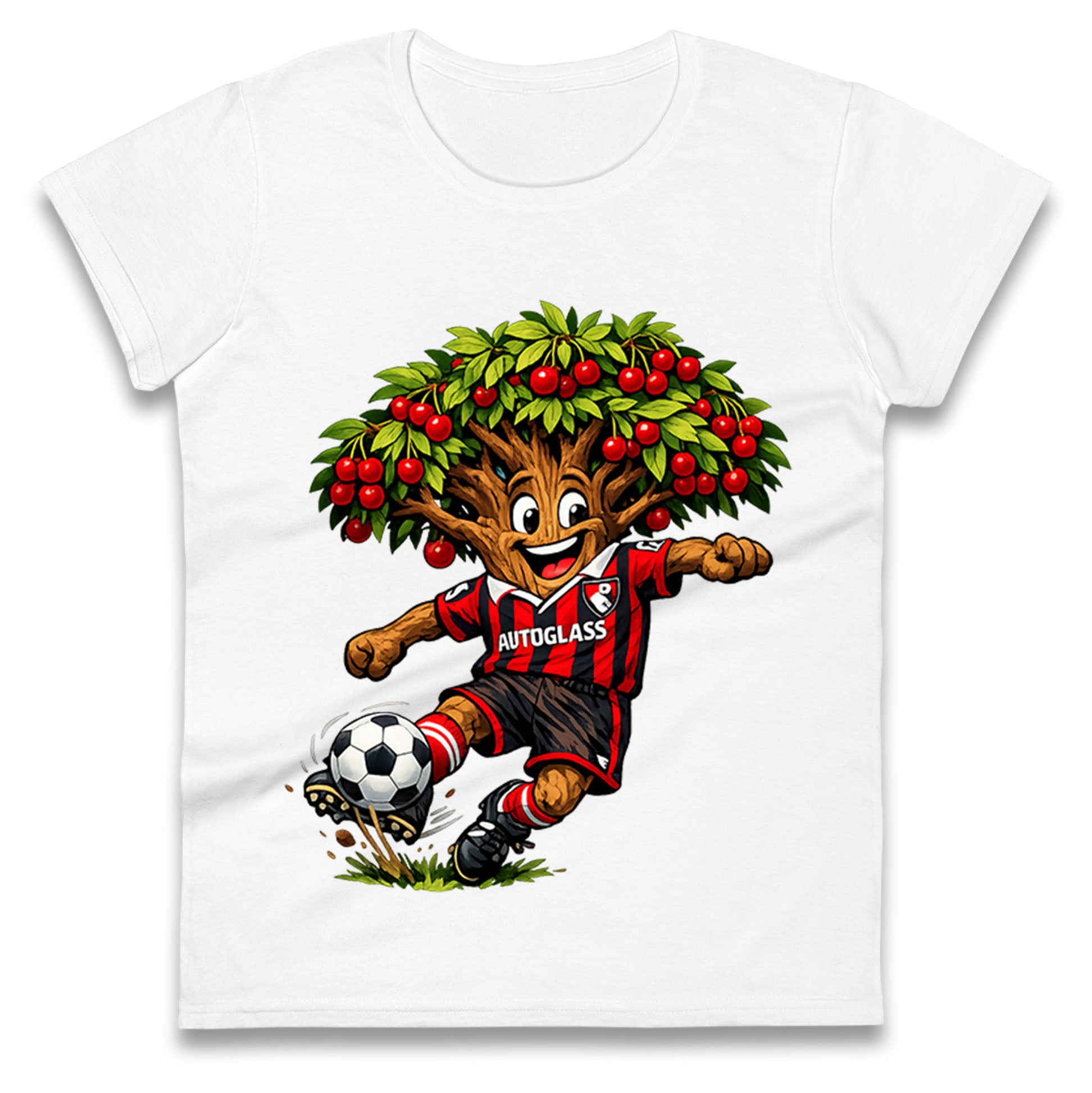 Retro AFC Bournemouth Football Ladies T Shirt 