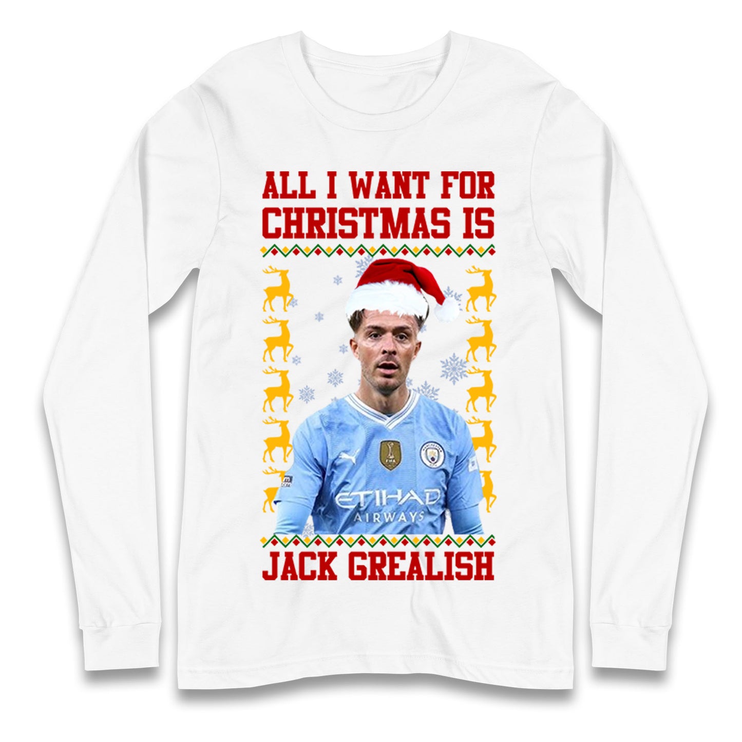 Jack Grealish Christmas Long Sleeve T Shirt