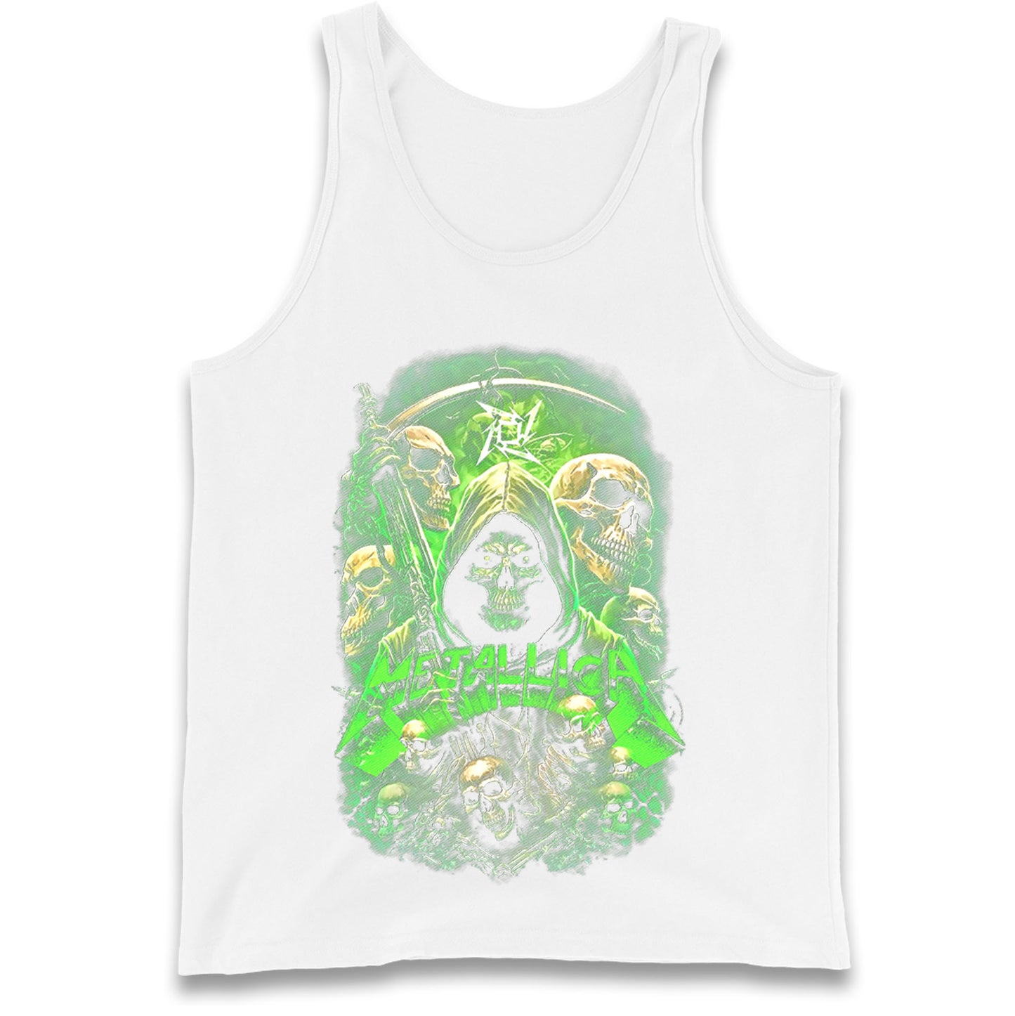 Metallica Green Skulls Tank Top