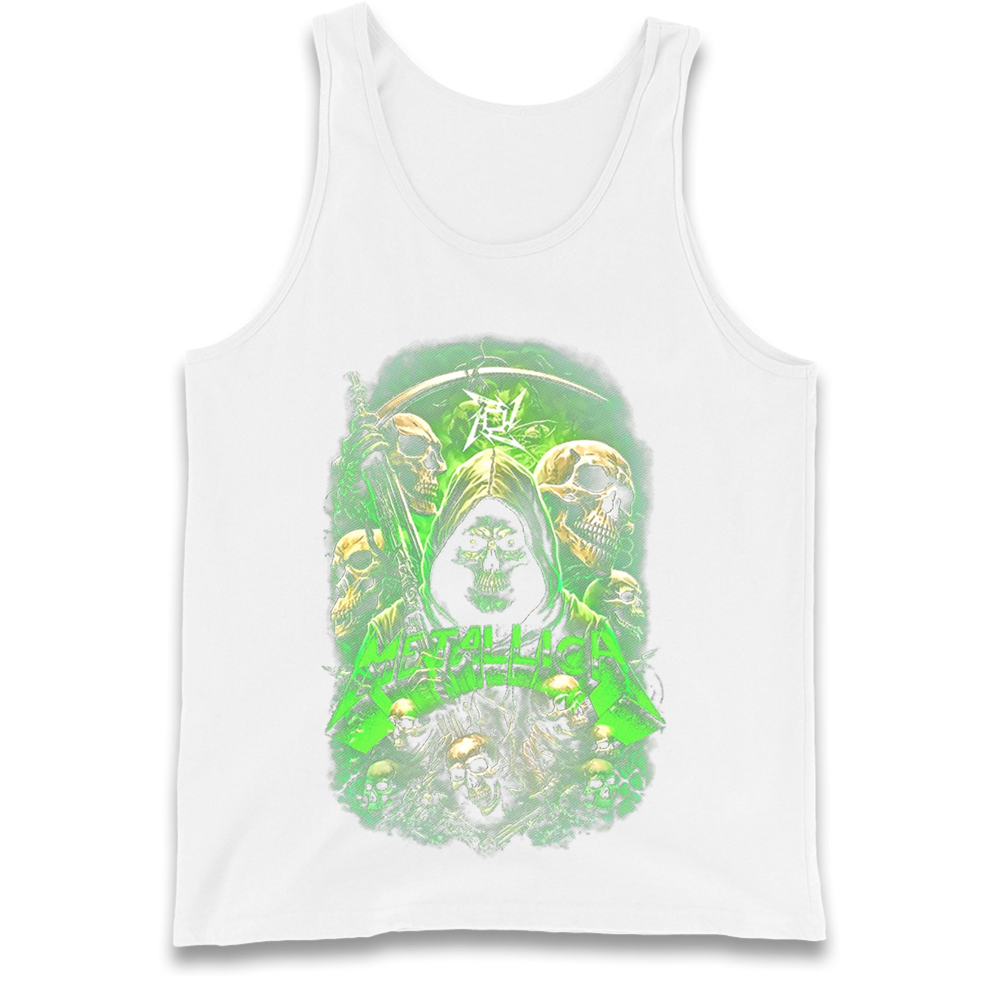 Metallica Green Skulls Tank Top