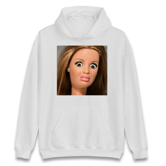 Funny Distressed Doll Face Meme Hoodie