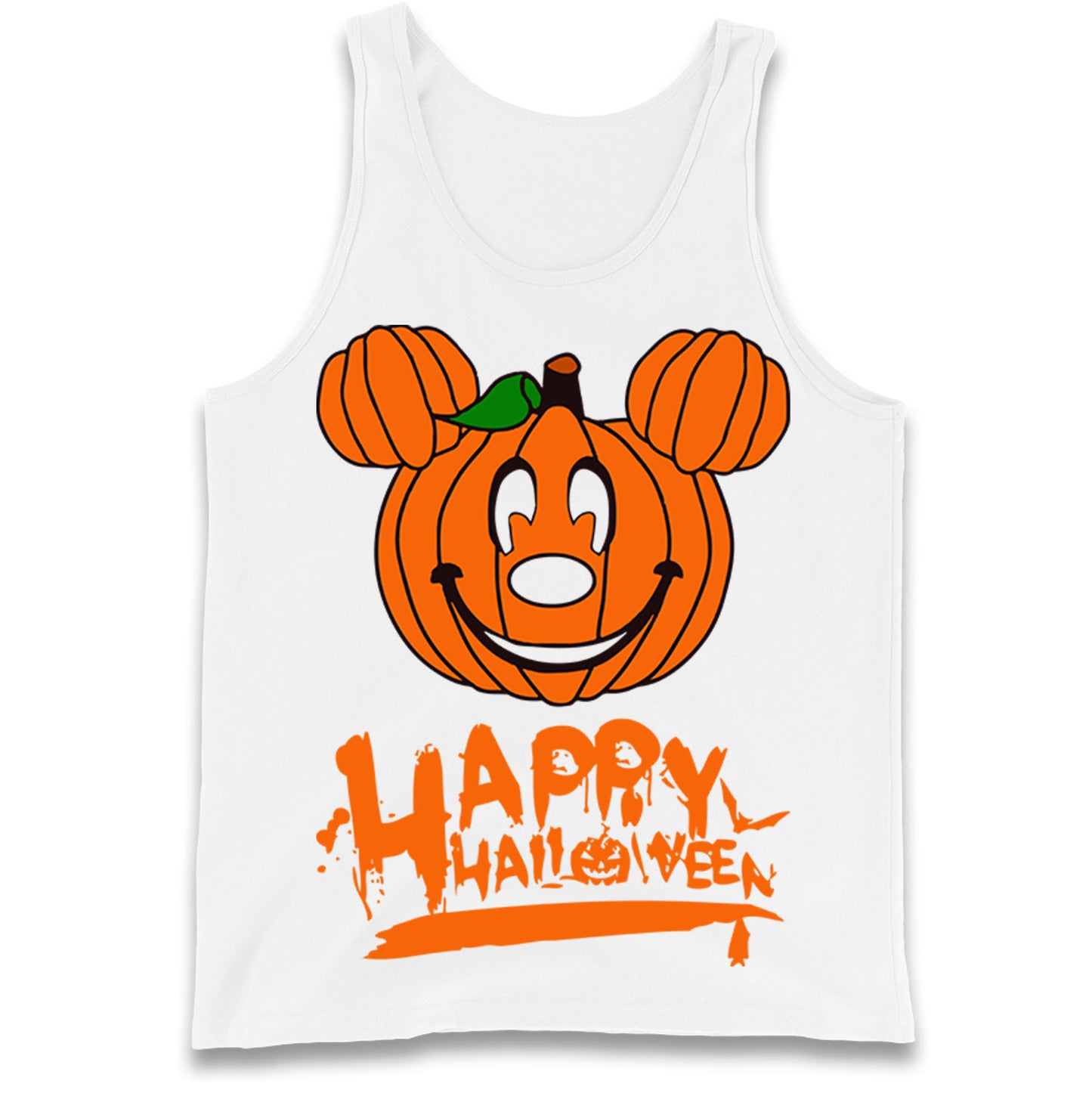 Mickey Mouse Pumpkin Happy Halloween Tank Top